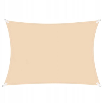 Copertina parasolar, dreptunghiulara, inele metalice, bej, 4x2 m, Springos Copertina parasolar, dreptunghiulara, inele metalice, bej, 4x2 m, Springos