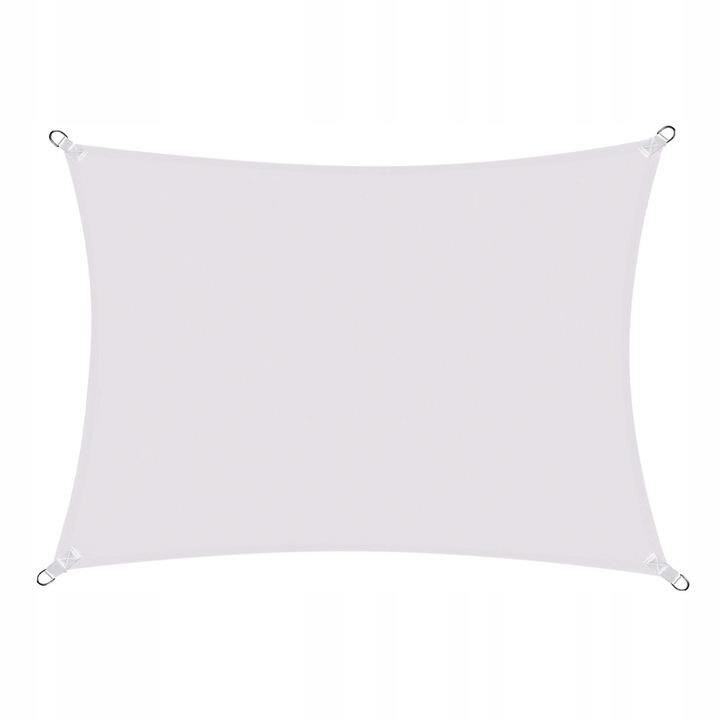 Copertina parasolar, dreptunghiulara, inele metalice, gri deschis, 4x3 m, Springos