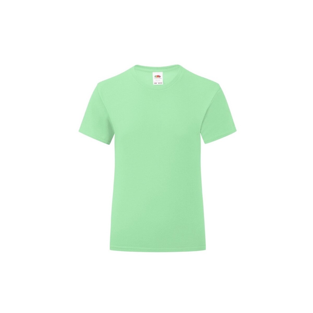 Tricou pentru Fete Fruit of the Loom Iconic, Bumbac, Verde menta, 9-11 Ani