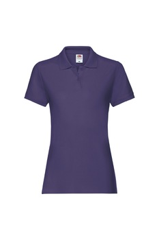 Tricou polo cu maneca scurta dama Fruit of the Loom Premium, Bumbac, Violet, Violet Tricou polo cu maneca scurta dama Fruit of the Loom Premium, Bumbac, Violet, Violet