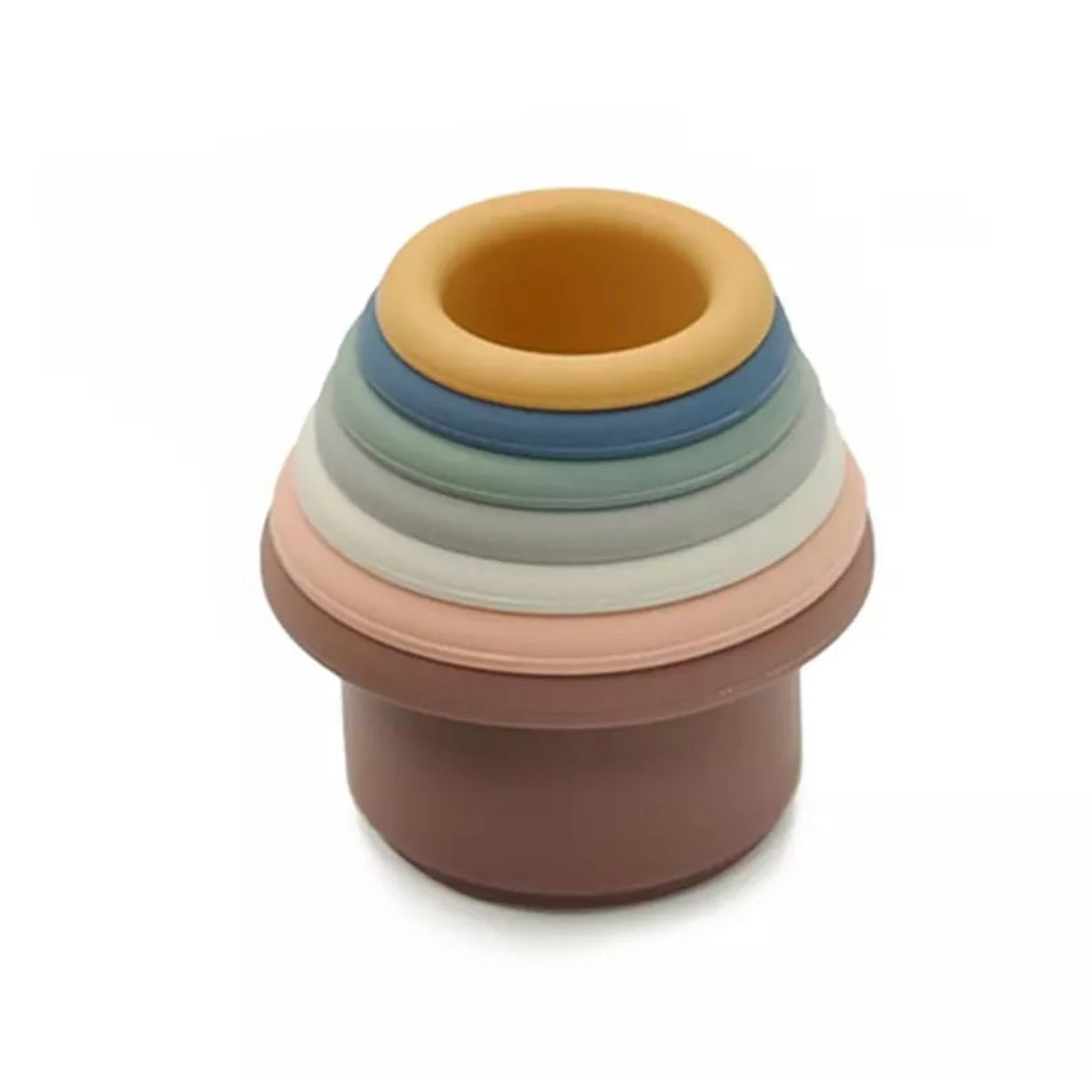 Joc de dezvoltare si stivuire bej din silicon alimentar