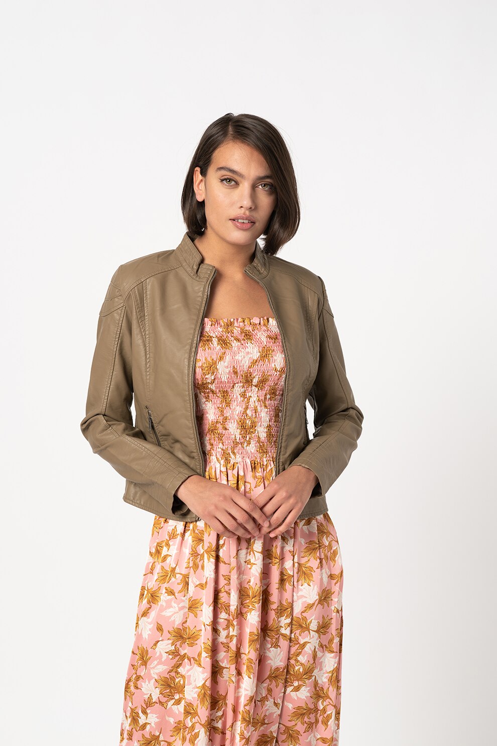 Sisters Point, Jacheta biker de piele ecologica Daily, Maro, XS