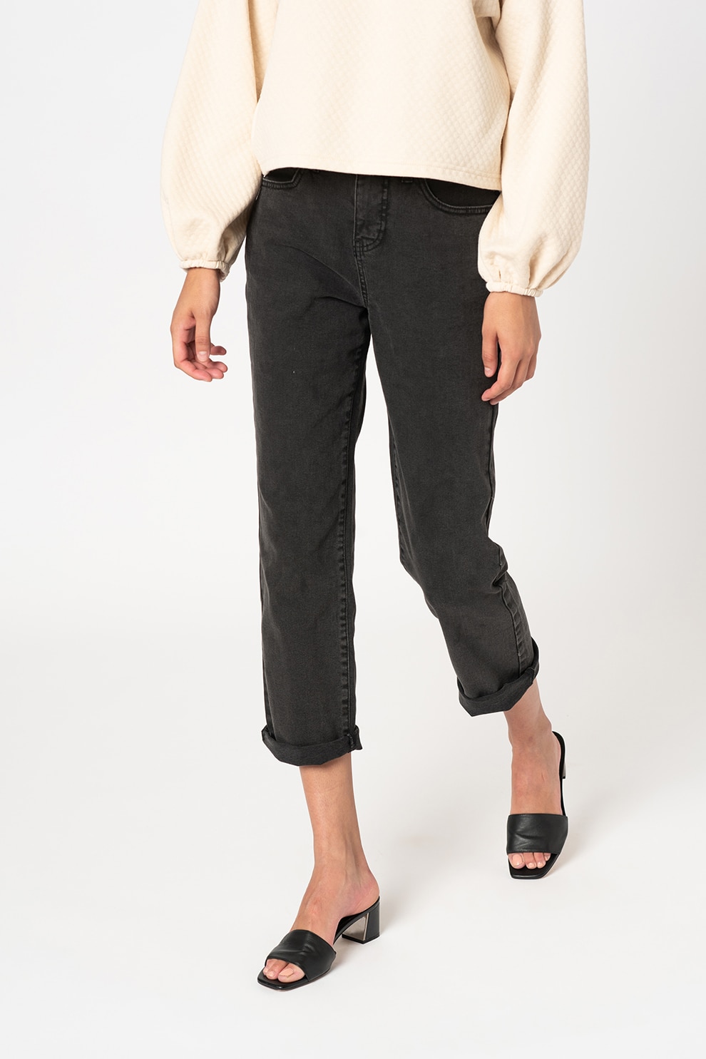 Sisters Point, Blugi drepti cu 5 buzunare, Gri antracit