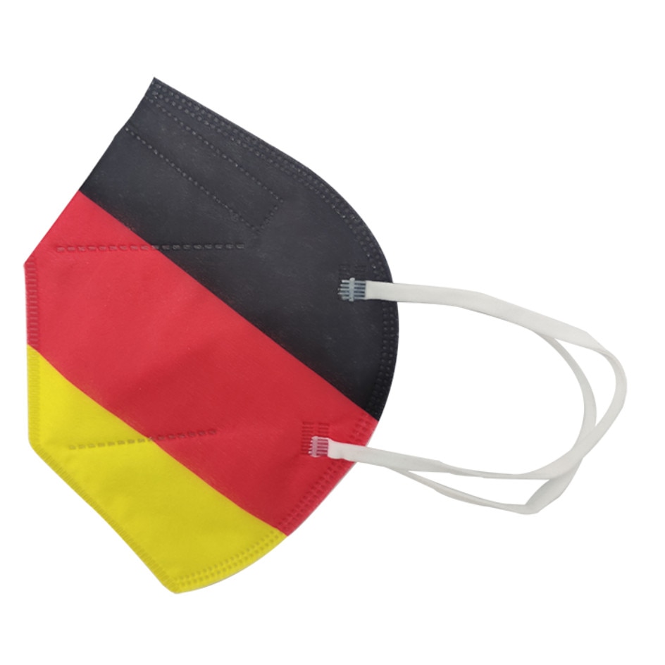 Masca Negru/Roz inchis , FFP2, model AD-1001, 5 straturi, Conforma cu CE, ambalata individual