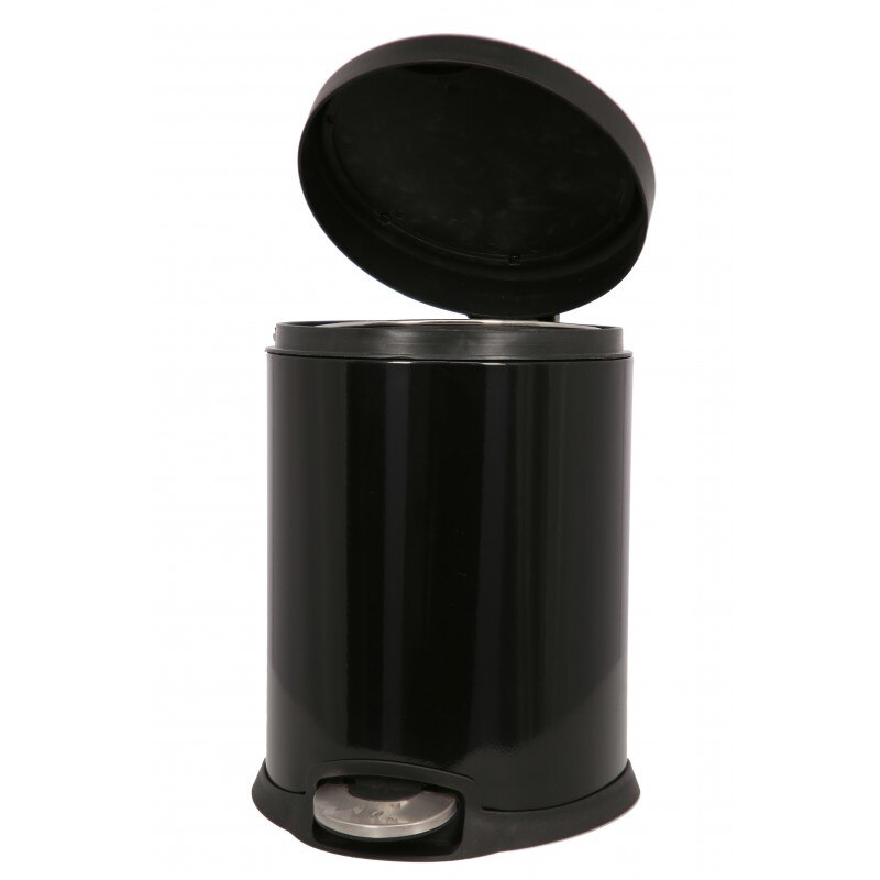 Cos de gunoi cu pedala, 5 l, Negru