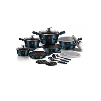 Set oale si tigai marmorate (18 piese) din aluminiu forjat Metallic Line Aquamarine Edition Berlinger Haus BH 7036 Set oale si tigai marmorate (18 piese) din aluminiu forjat Metallic Line Aquamarine Edition Berlinger Haus BH 7036