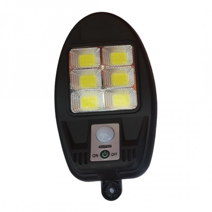 Стенна соларна LED лампа, Tescomak, SW-D181-6, черна