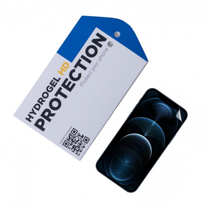 Удароустойчив протектор Ofisite за Apple iPhone 12 Pro, Hydrogel HD, Blue Light защита за очите