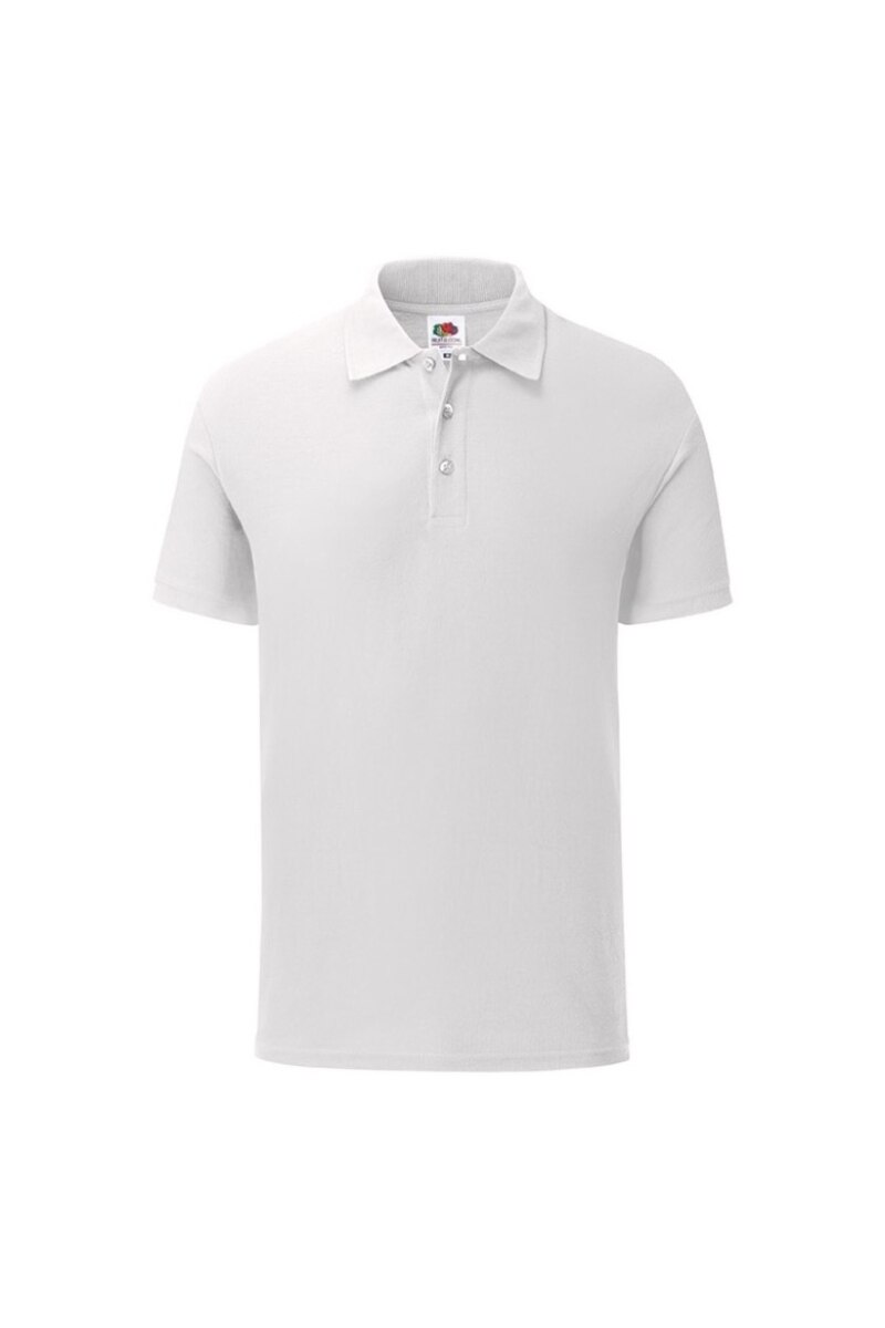 Tricou polo Fruit of the Loom, 65/35, Alb, Alb
