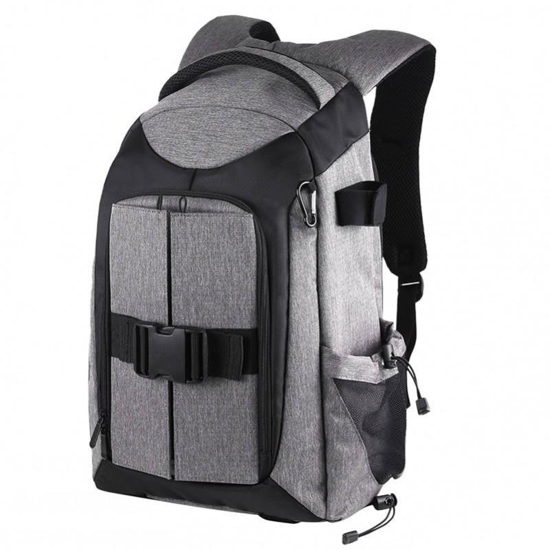 Rucsac cu panouri solare PU5012H Puluz pentru camera video sport si accesorii, USB, Audio 3.5mm, 14W, Gri