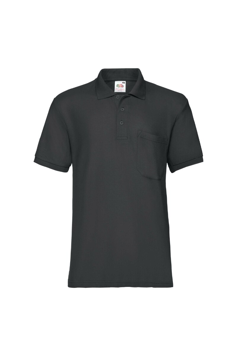 Tricou Fruit Of The Loom Pocket Polo, Poliester/Bumbac, Negru