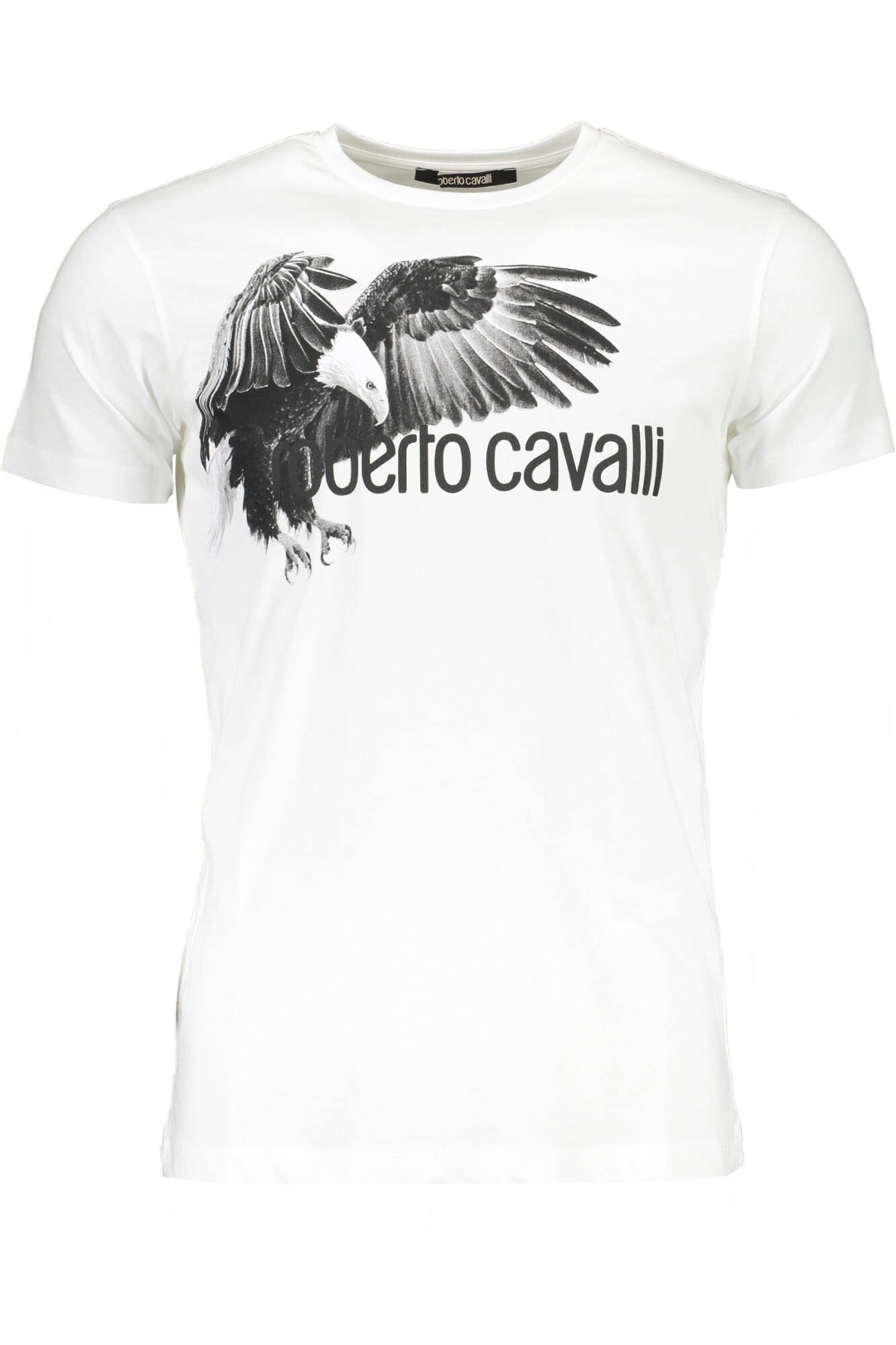 Tricou Barbati, ROBERTO CAVALLI, 9101889, Logo, Alb, Alb