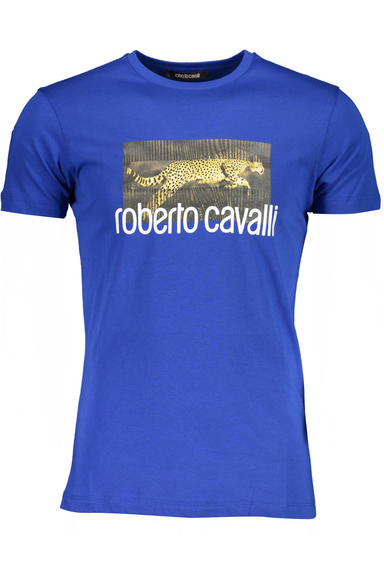 Tricou Barbati, ROBERTO CAVALLI, 9101865, Logo, Albastru, Albastru