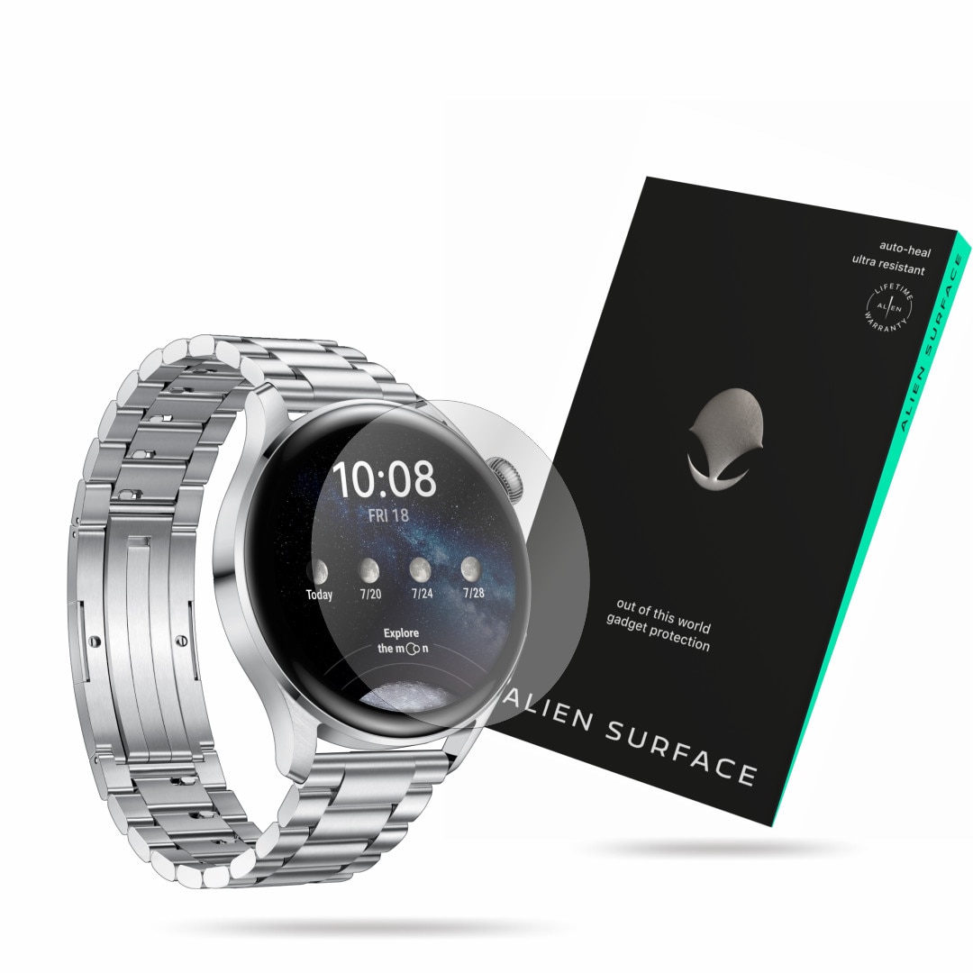 Folie Alien Surface, compatibila cu Huawei Watch 3, protectie ecran 1+2 Rezerve