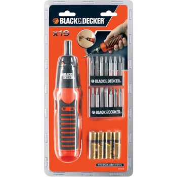 Surubelnita electrica Black & Decker, 6V + 19 accesorii Surubelnita electrica Black & Decker, 6V + 19 accesorii