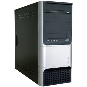 Carcasa Midletower Delux ATX, 3 bay, USB, silver & black MT375 Carcasa Midletower Delux ATX, 3 bay, USB, silver & black MT375