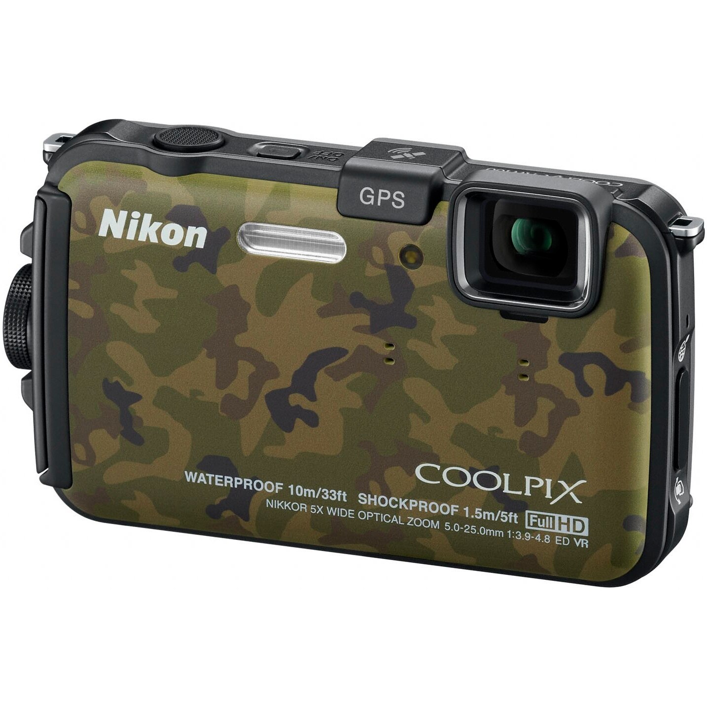 COOLPIX AW100 Nikon ニコン Aparat foto digital Nikon Coolpix AW100, 16MP, Camuflaj - eMAG.ro