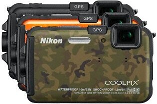 Nikon COOLPIX AW 100 迷彩　カモフラ Aparat foto digital Nikon Coolpix AW100, 16MP, Camuflaj - eMAG.ro