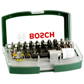 Set 32 accesorii Bosch 2607017063, biti, adaptor biti, 25 mm lungime Set 32 accesorii Bosch 2607017063, biti, adaptor biti, 25 mm lungime