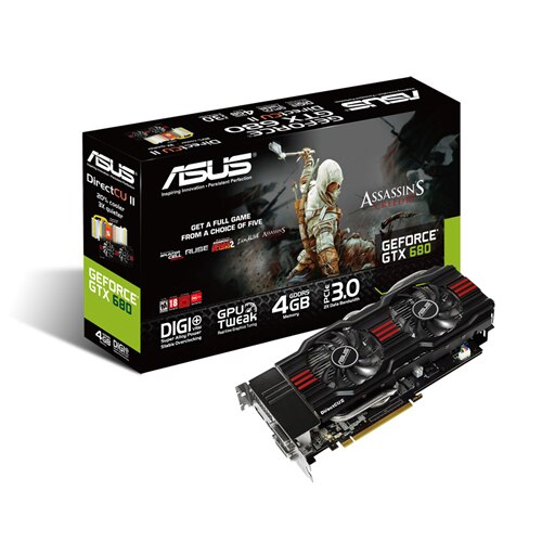 Placa video Asus NVIDIA GeForce GTX 680 DircetCU II, 4096MB, GDDR5