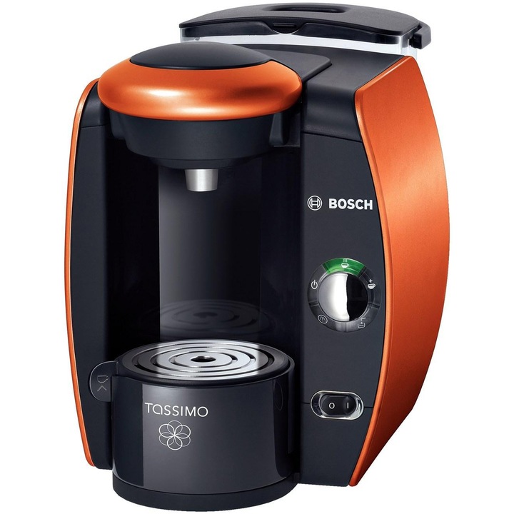 Еспресо машина Bosch Tassimo Fidelia TAS 4014EE, 1300 W, 2 л, 3.3 бара, Капсули, Оранжева