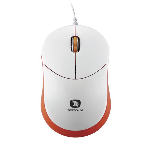 Mouse Serioux Rainbow 680, USB, Portocaliu