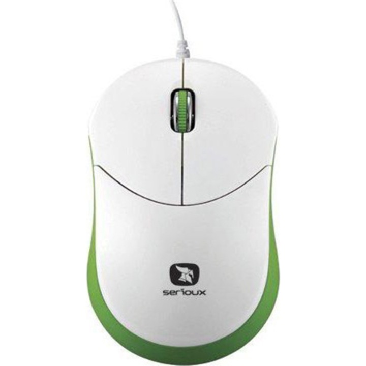 Мишка Serioux Rainbow 580, Жична, USB, Зелена