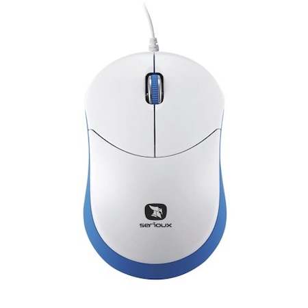Мишка Serioux Rainbow 580, Жична, USB, Синя