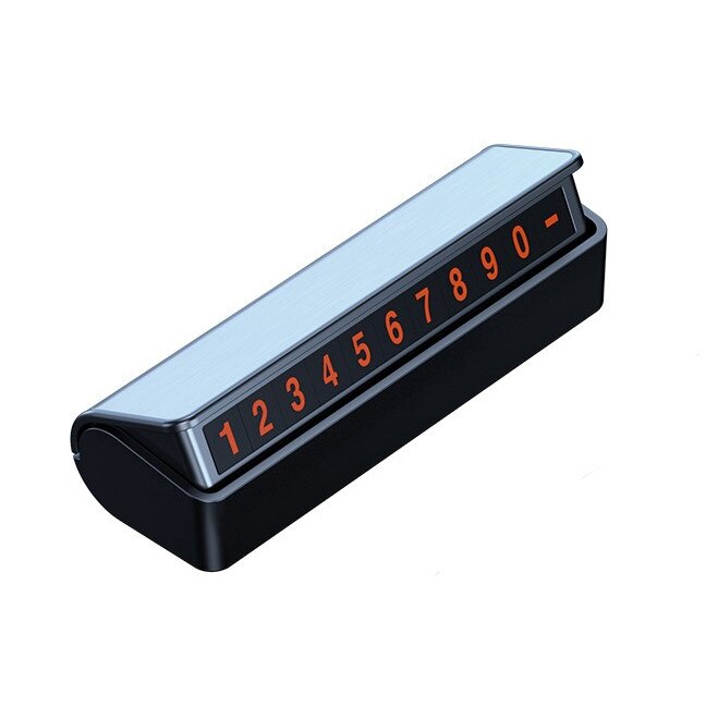 Suport numar telefon pentru parcare temporara, CAFELE, CCZYC1, Luminos, Rezistent, Negru