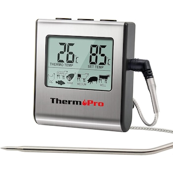 Termometru profesional mancare ThermoPro TP-14 Pro, citire 1 secunde, sonda inox, acuratete 1 grad, alarma, magnetic, functie timer, pre-programat si customizabil, argintiu Termometru profesional mancare ThermoPro TP-14 Pro, citire 1 secunde, sonda inox, acuratete 1 grad, alarma, magnetic, functie timer, pre-programat si customizabil, argintiu