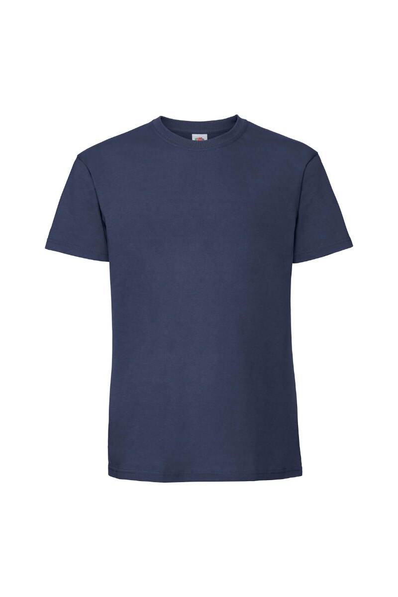 Tricou cu maneca scurta dama Fruit of the Loom Premium, Bumbac, Bleumarin inchis