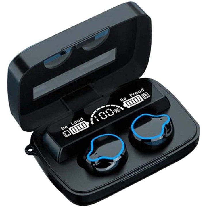 Newest M9 Sztereó vezeték nélküli fülhallgató digitális kijelzéssel