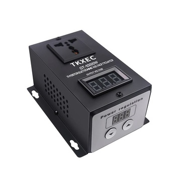Variator tensiune 220V AC 10KW Regulator Turatie Motor cu voltmetru si butoane reglaj Variator tensiune 220V AC 10KW Regulator Turatie Motor cu voltmetru si butoane reglaj