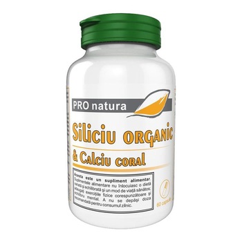 Siliciu Organic cu Calciu Coral 60 capsule Medica Siliciu Organic cu Calciu Coral 60 capsule Medica