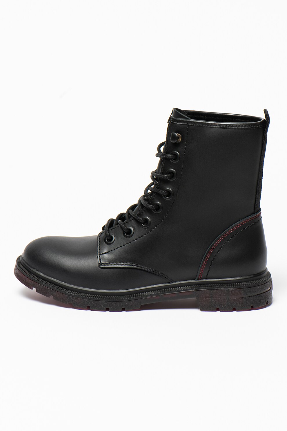 Wrangler, Bocanci medii din piele peliculizata Spike, Negru