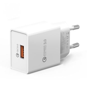 Incarcator Power Quick Charge Alb 3.0 Incarcator Power Quick Charge Alb 3.0