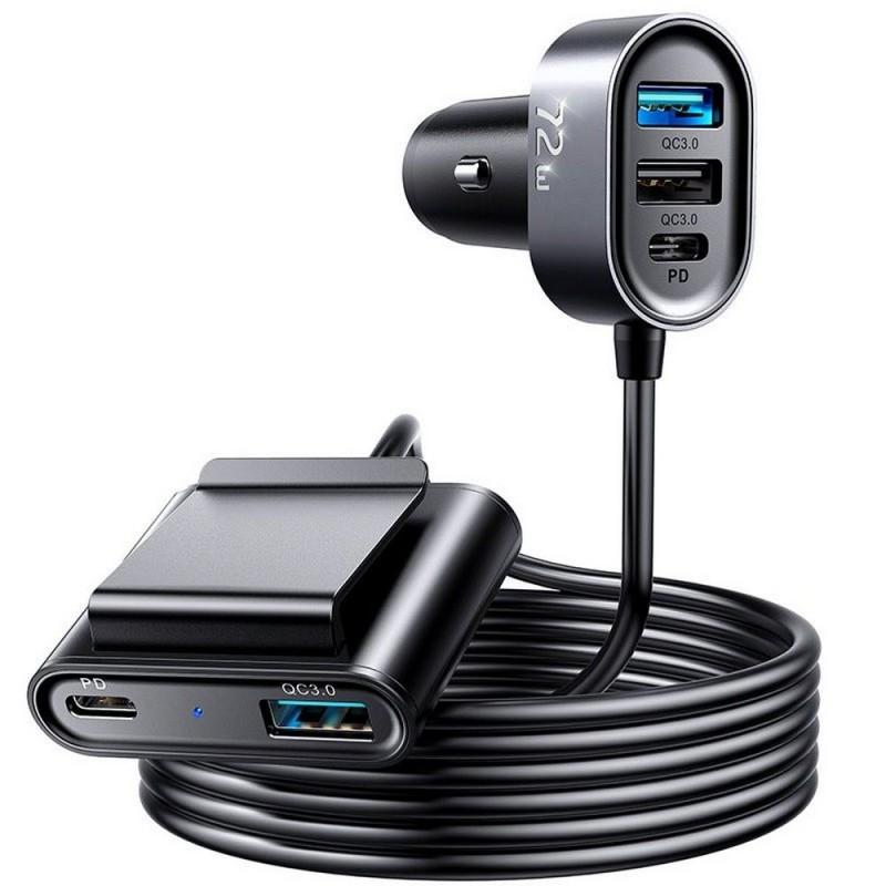 Incarcator auto Joyroom JR-CL05, 3 Porturi USB si 2 Porturi USB-C, 72W, Negru