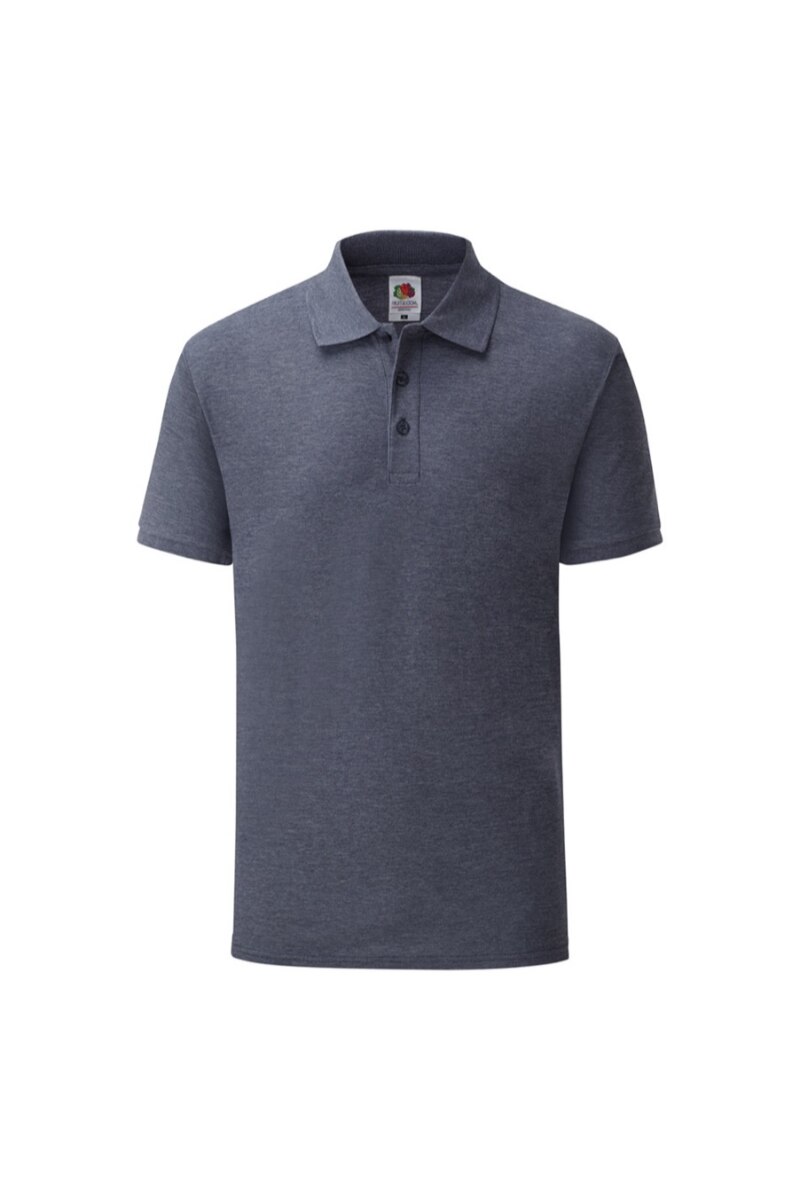 Tricou Fruit Of The Loom Polo, Simplu, Poliester/Bumbac, Bleumarin inchis