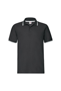 Tricou polo Fruit Of The Loom, Bumbac, Negru/Alb, Negru/Alb Tricou polo Fruit Of The Loom, Bumbac, Negru/Alb, Negru/Alb