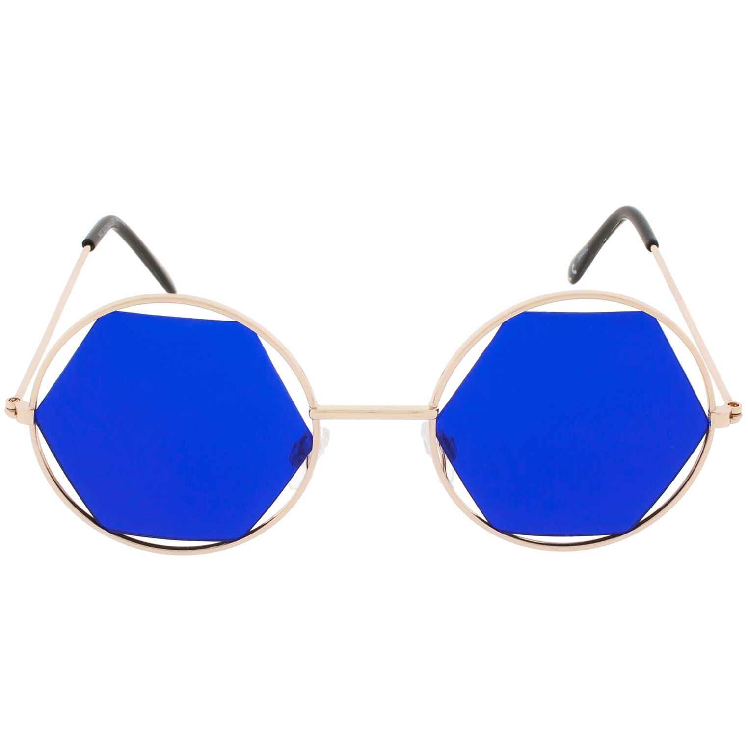 Дамски слънчеви очила Icon Eyewear Jolie, Кръгли, Златисти, Сини лещи eMAG.bg