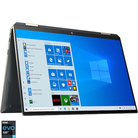 Лаптоп 2 in 1 HP Spectre x360 14-ea0029nn, Intel® Core™ i5-1135G7, 13.5", WUXGA+, RAM 8GB, 256GB SSD, Intel® Iris® Xᵉ Graphics, Windows 10 Home, Poseidon Blue