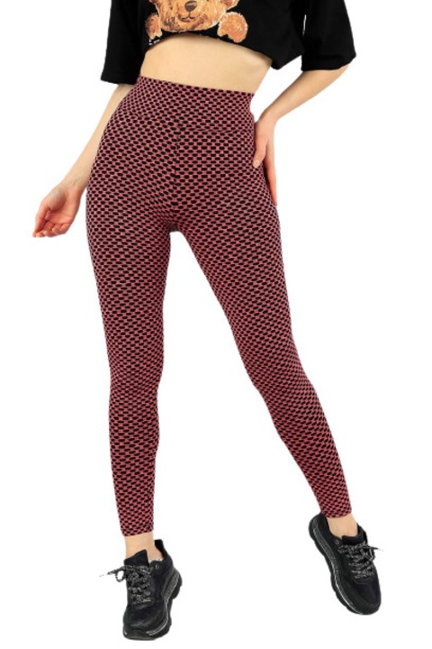 Colanti dama culoare roz cu negru modelatori