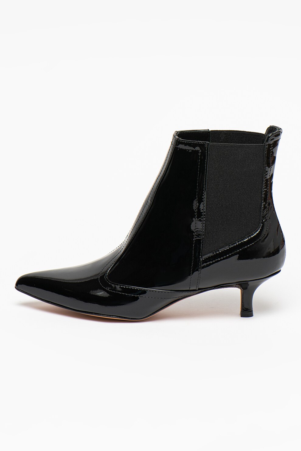 Marella, Botine Chelsea din piele lacuita Hiris, Negru