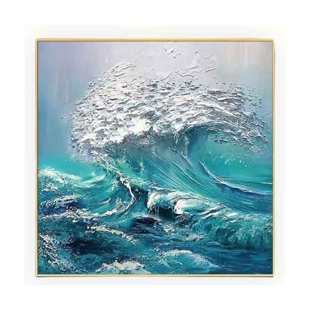 Tablou pictura manual ulei pe panza Accent, 330729 -13, 80x80 cm