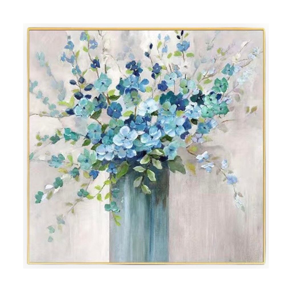 Tablou pictura manual ulei pe panza Accent, 330729 -16, Flori, 80x80 cm