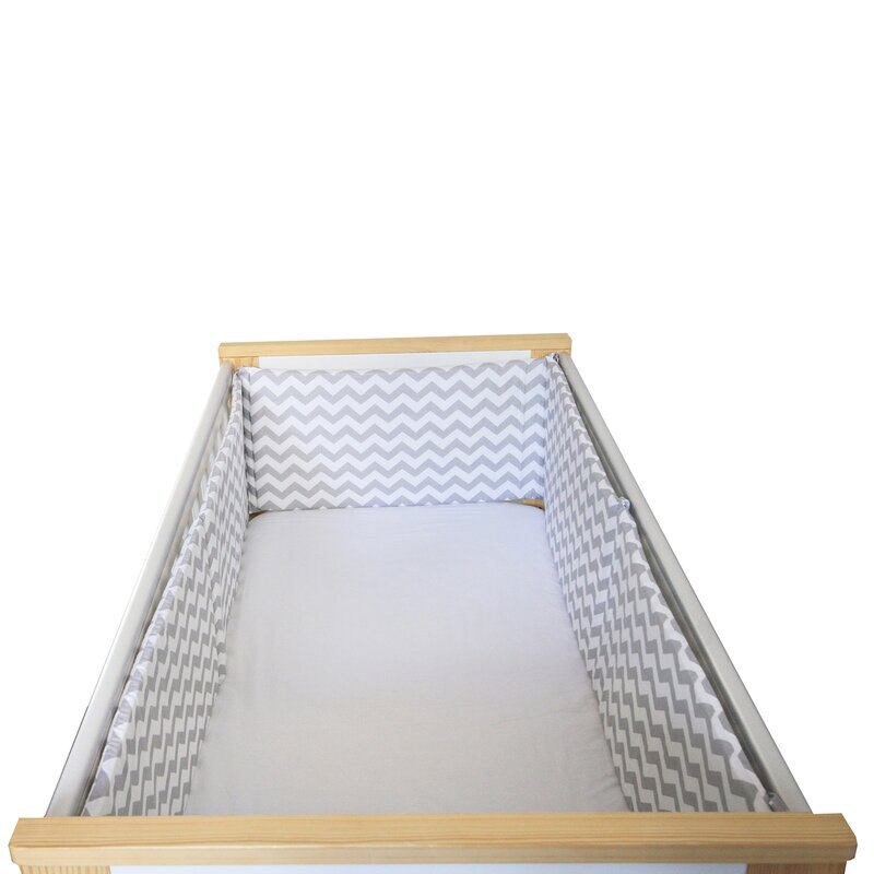 Set 2 aparatoari patut, Prichindel, alb cu zig zag gri, 180x30cm