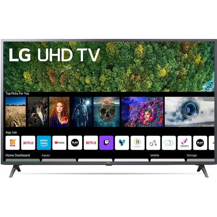 LG 50UP76703LB Smart LED TV, 126 сm, 4K Ultra HD, HDR, webOS ThinQ AI