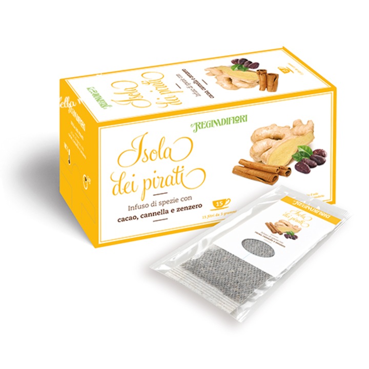 ceai isola dei pirati - cu cacao scortisoara si ghimbir - 15 plicuri de 3 gr imagen 37_2_
6