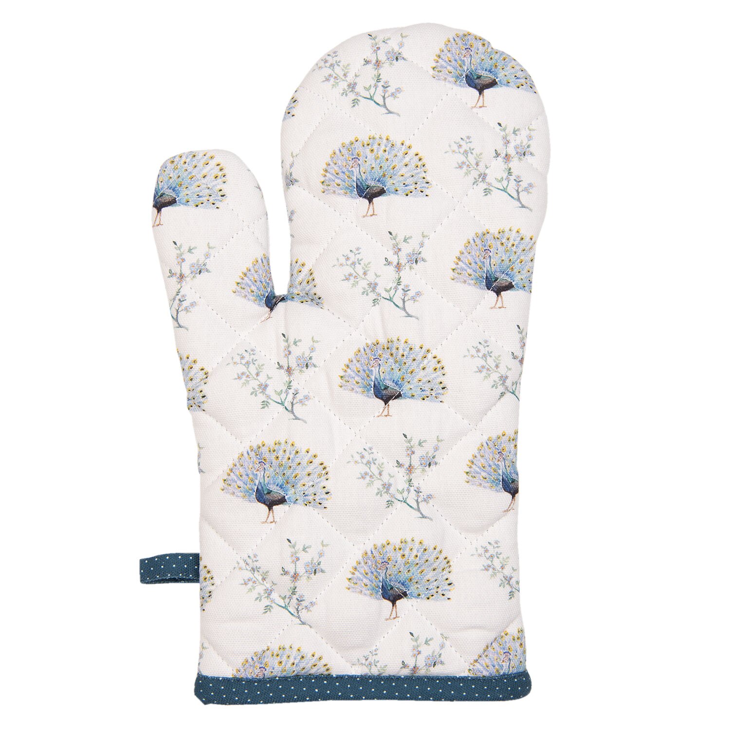 Manusa bucatarie, Clayre & Eef, imprimeu pauni