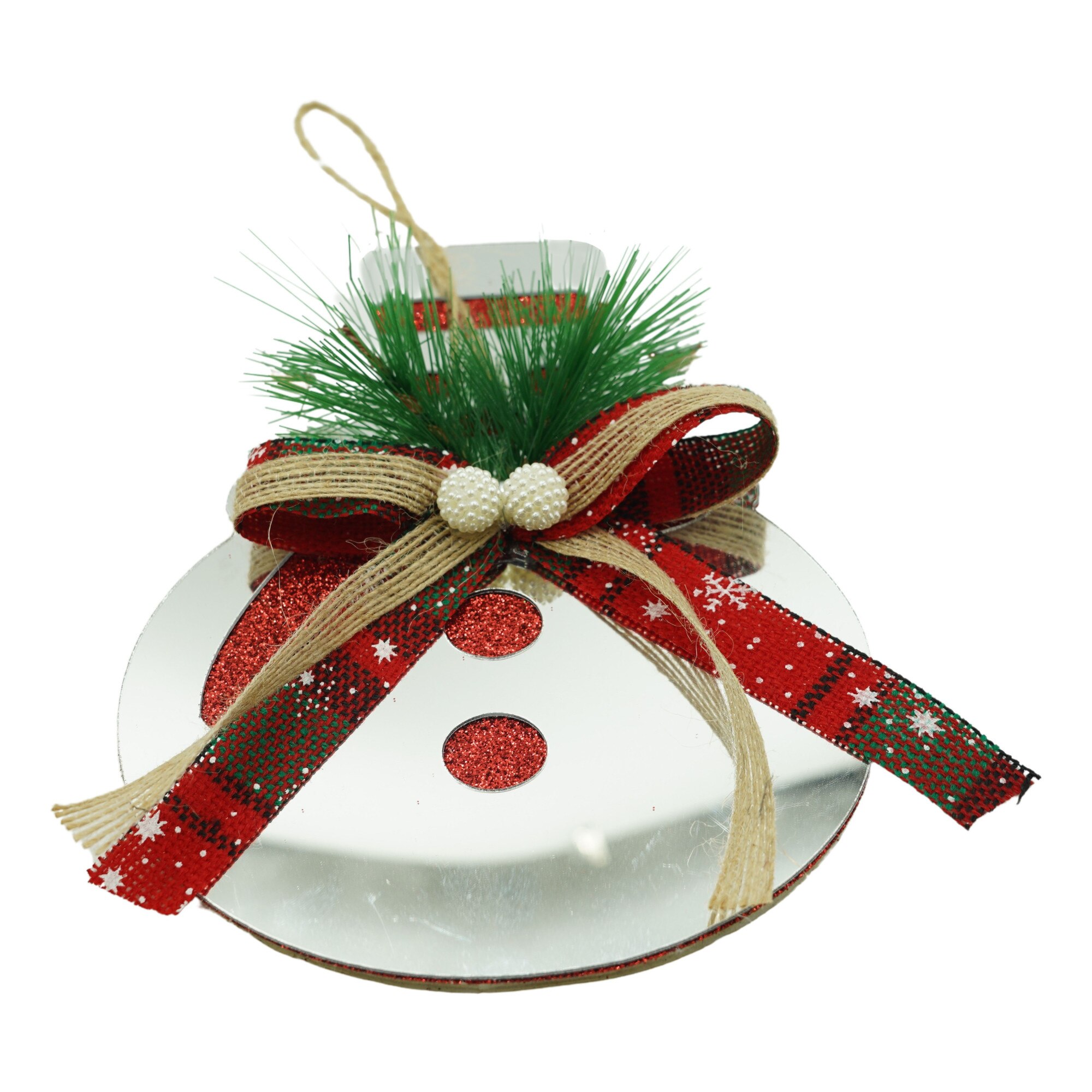 Ornament brad, Flippy, Om de zapada, Argintiu, Lucios, 14x17CM, Acril, Interior/ Exterior